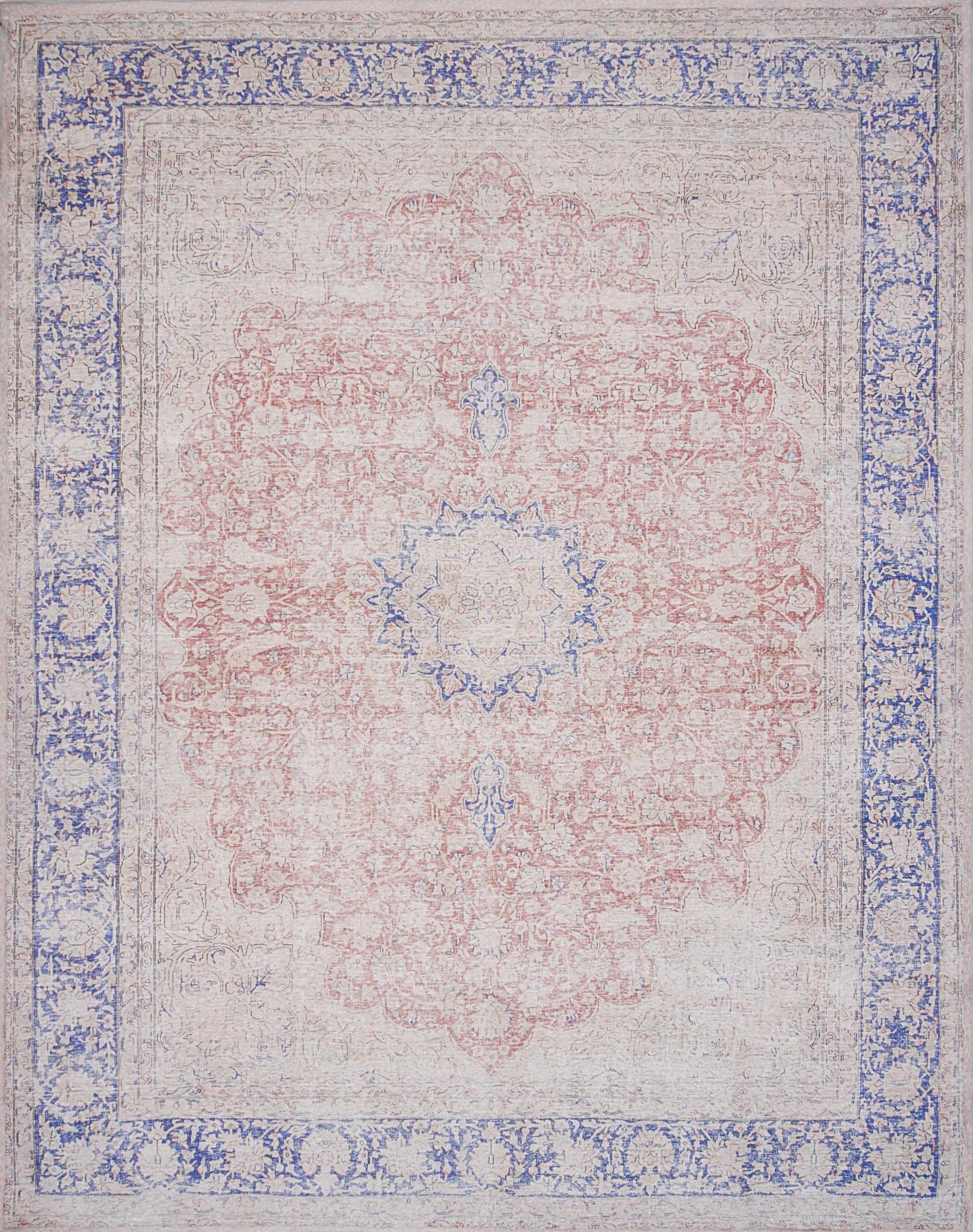 LUCCA Rug TERRACOTTA / BLUE 10' X 13' - Image 0