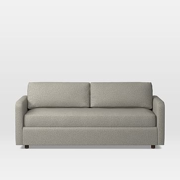 Clara Sleeper Sofa, Twill, Gravel, Concealed Supports - Image 1