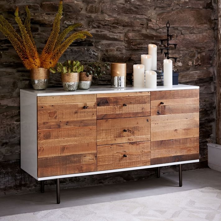 Reclaimed Wood + Lacquer Buffet - Image 5
