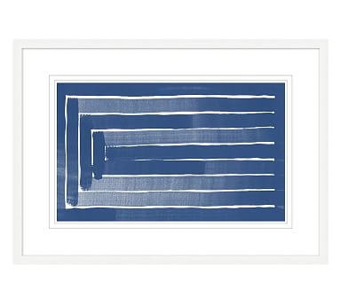 Linear Blue Paper Print #1 - Image 1