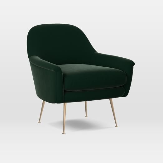 Phoebe Chair, Astor Velvet - Evergreen - Image 0