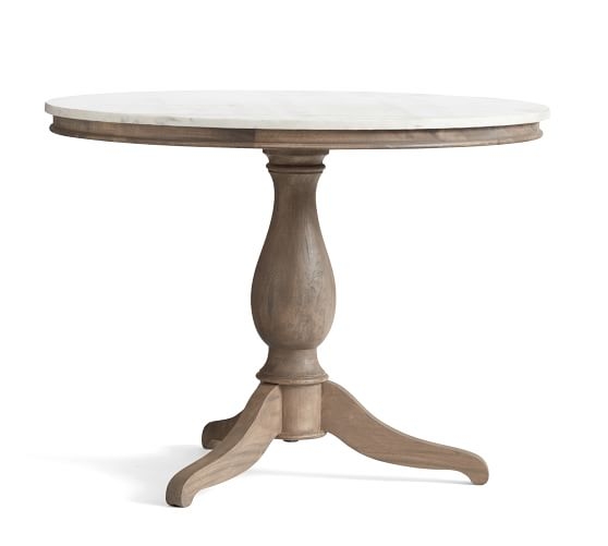 ALEXANDRA MARBLE PEDESTAL DINING TABLE, small - Image 0