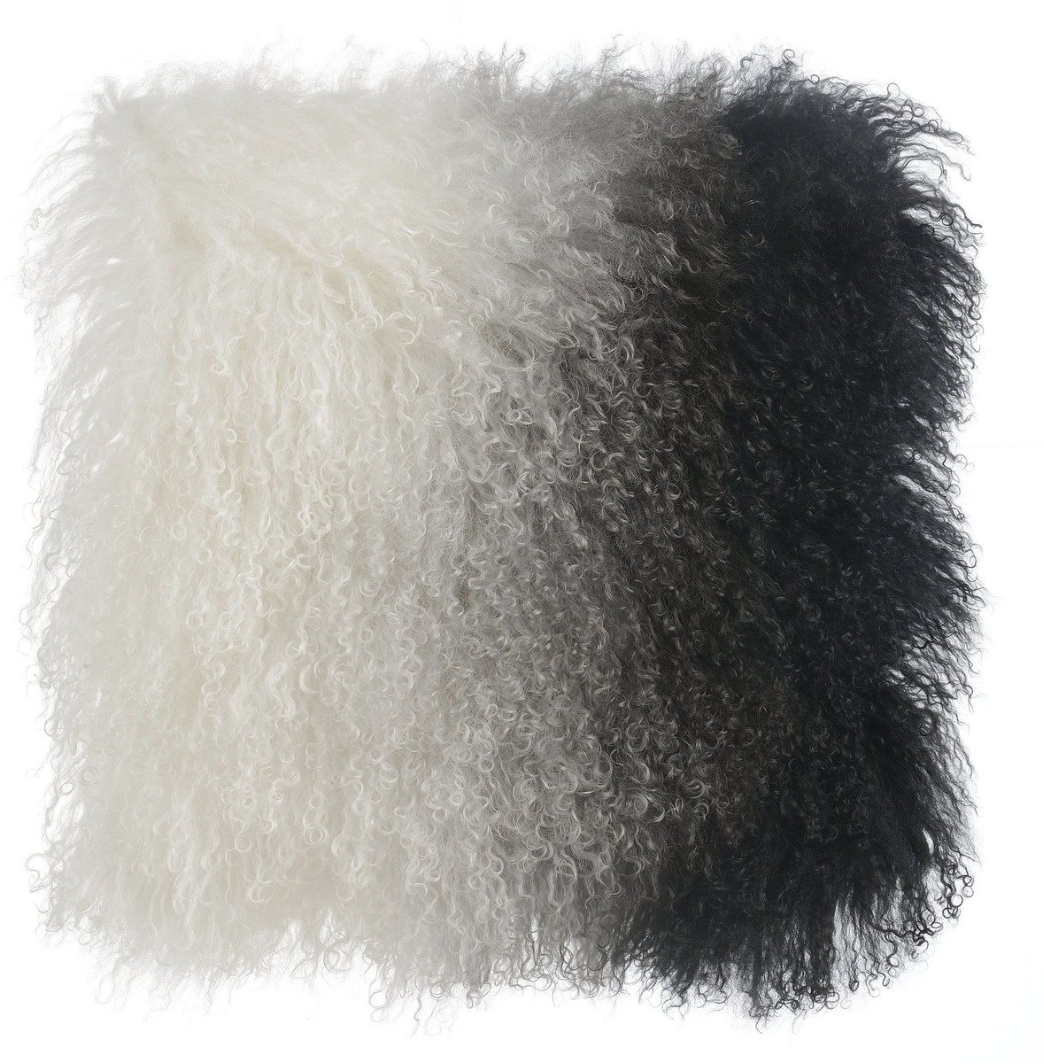 Tibetan Sheep Pillow White to Black - Image 0