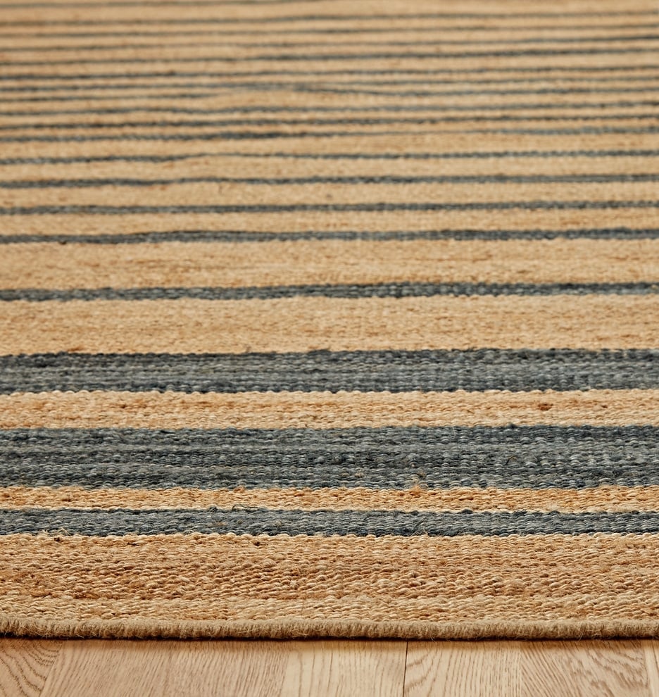 Striped Flatweave Jute Rug - Image 4