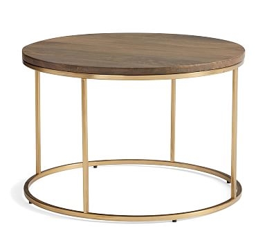 Delaney Round Coffee Table, French Gray - Image 1