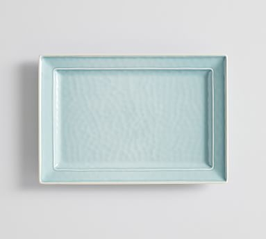 Cabana Melamine Rectangular Serving Platter - Turquoise - Image 1