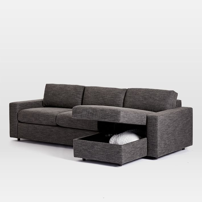 Urban Sleeper Sectional W/ Storage, Right Chaise 2-Piece Sectional - Image 2