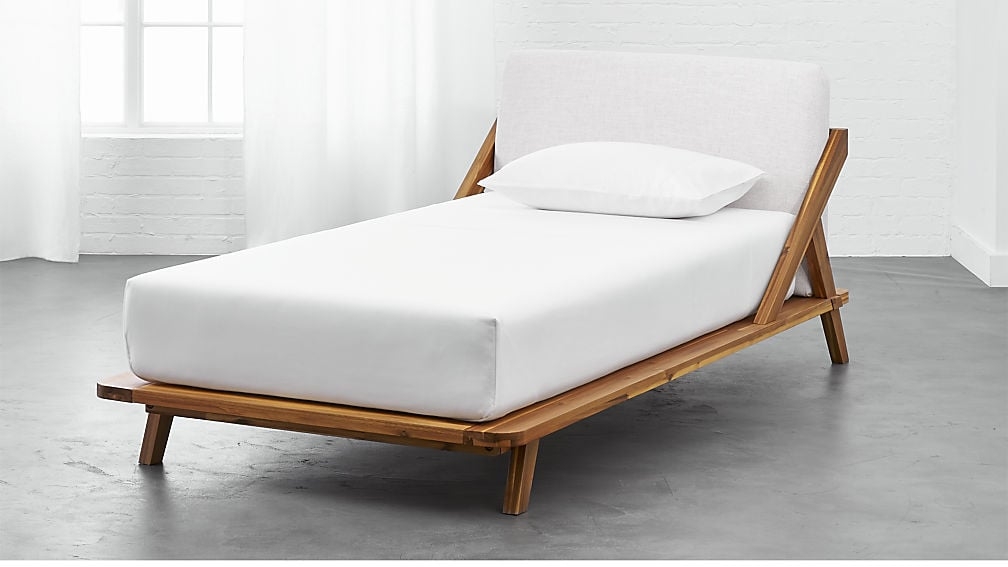 CB2 Drommen Acacia Wood Full Bed - Thumbnail 2