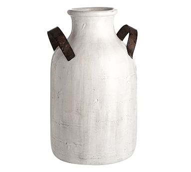 Marlowe Ceramic Urn, White - Large - Image 1