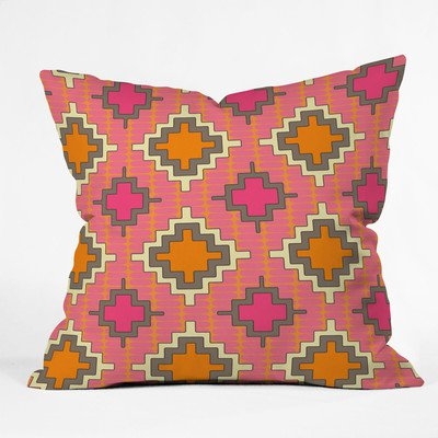 Tangerine Kilim Outdoor Throw Pillow - Image 0