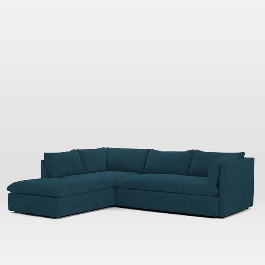 Shelter 2-Piece Left Terminal Chaise Sectional - Left Chaise -Performace Velvet - Image 0