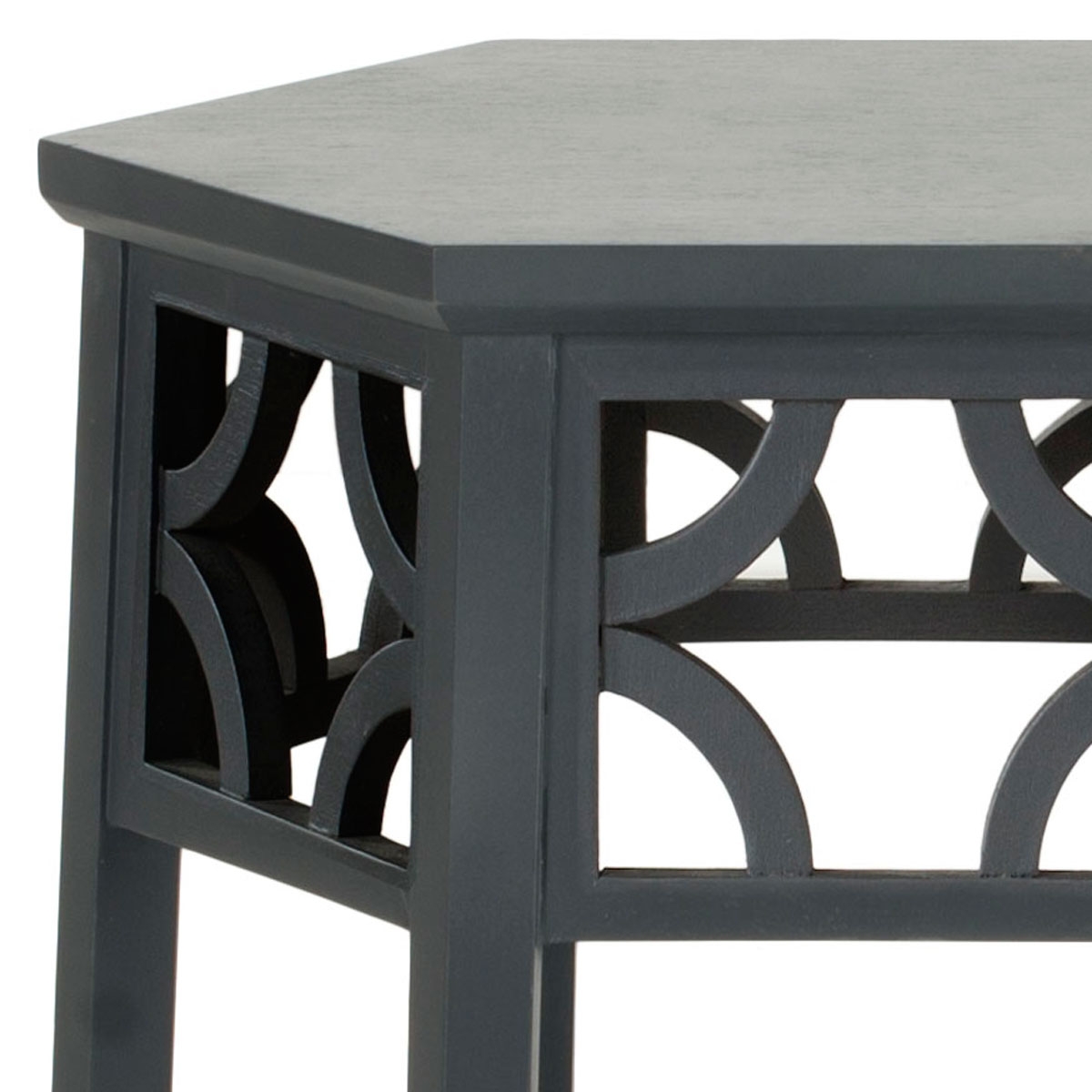 Connr Hexagon End Table - Charcoal Grey - Arlo Home - Image 2