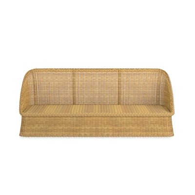 AERIN East Hampton Outdoor Sofa, All Weather Weave, Natural - Image 0