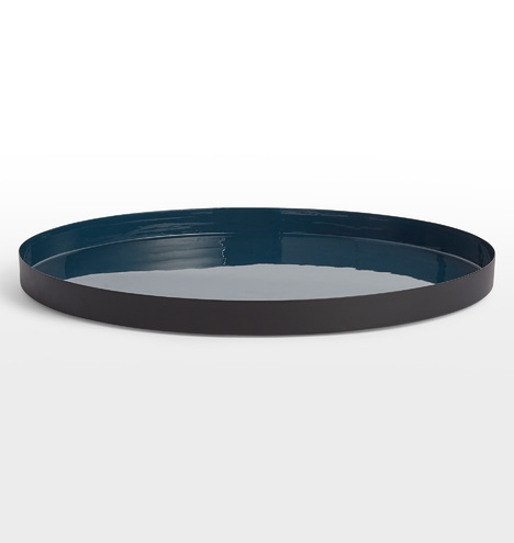 Blue & Black Enamel Tray - Image 1