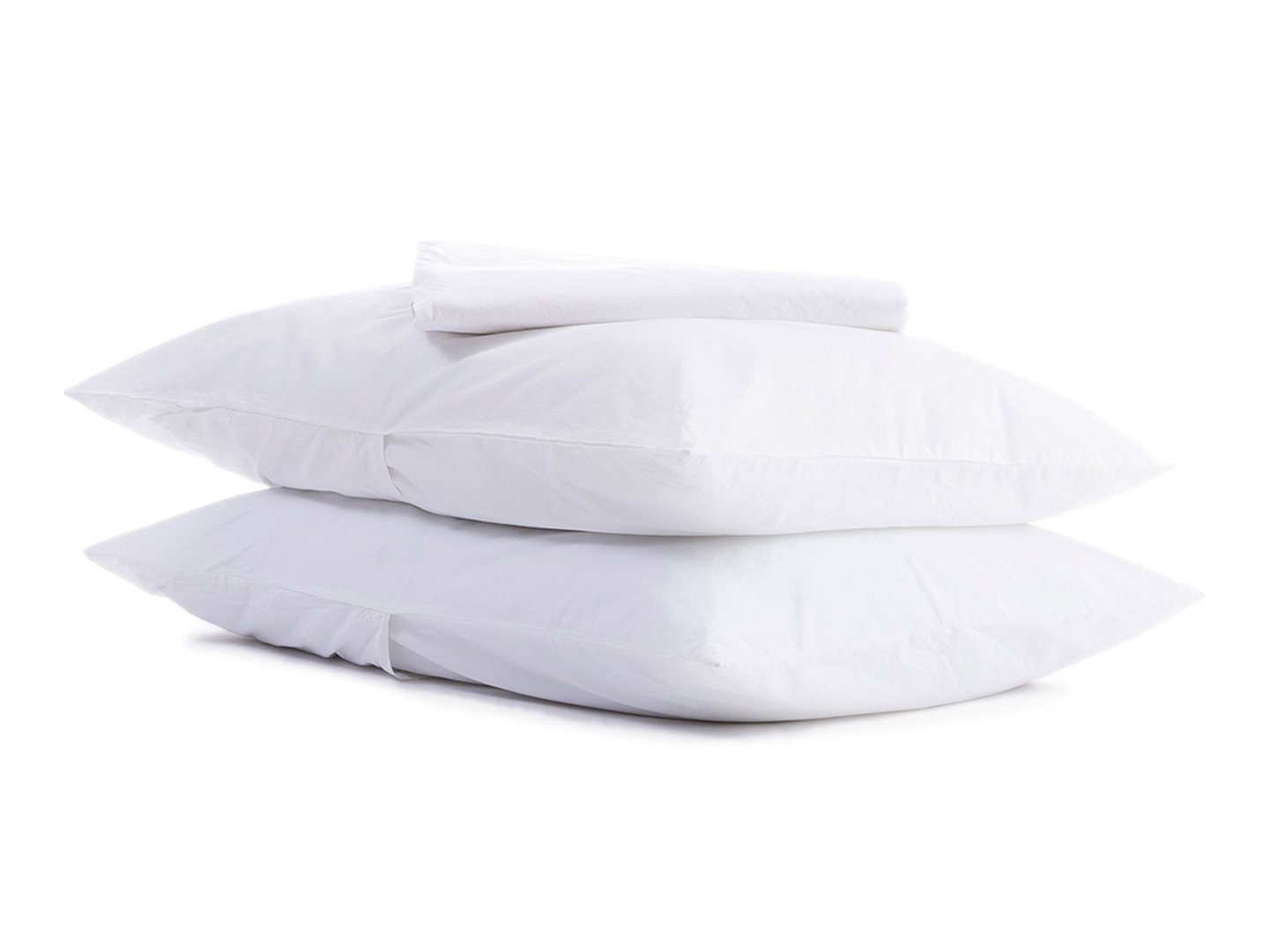 Percale Sheet Set - Queen with top sheet, WHITE - Image 0