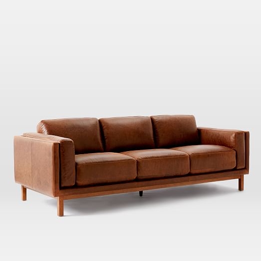 Dekalb 96" Sofa, Stetson Leather, Cognac, Acorn - Image 3