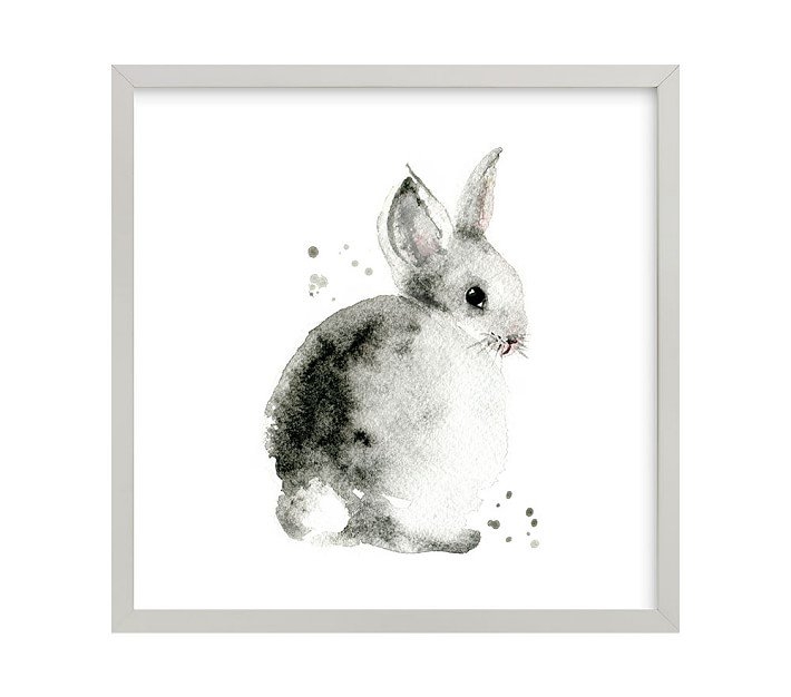 Bunny 2 Wall Art By Minted® - 16" x 16" - Gray - Image 0