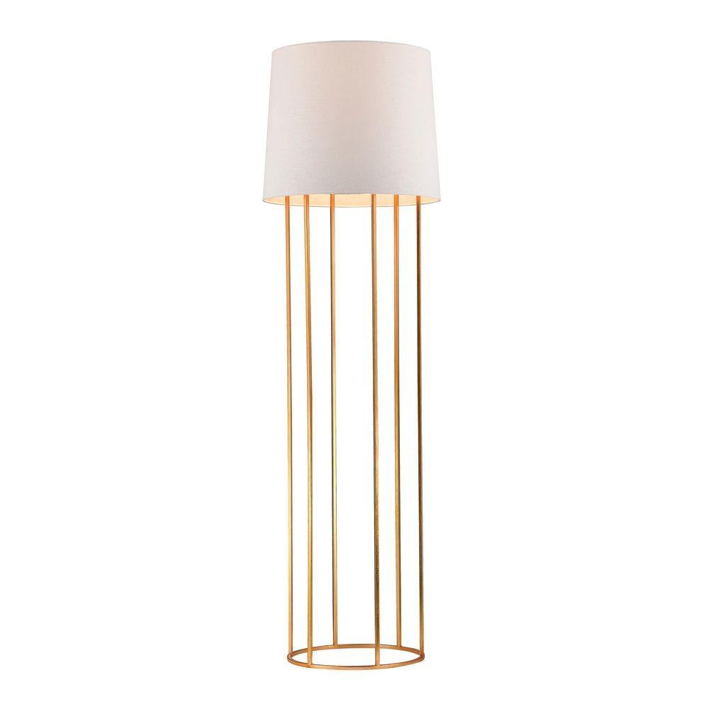 Titan Lighting Barrel 63 in. Gold Leaf Frame Floor Lamp - Image 0