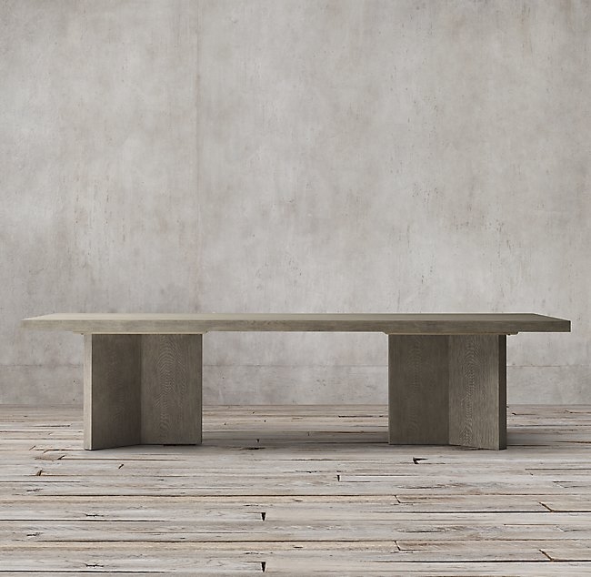 Ludlow Rectangular Dining Table -  84" Ash Grey - Image 0