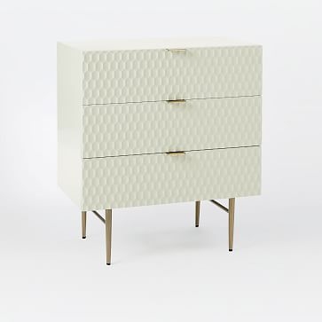 Audrey 3-Drawer Dresser, Parchment - Image 1