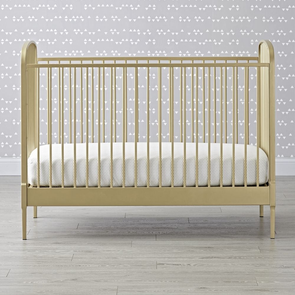Larkin Gold Metal Baby Crib - Image 0