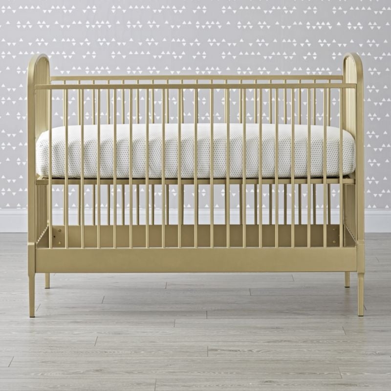 Larkin Gold Metal Baby Crib - Image 3