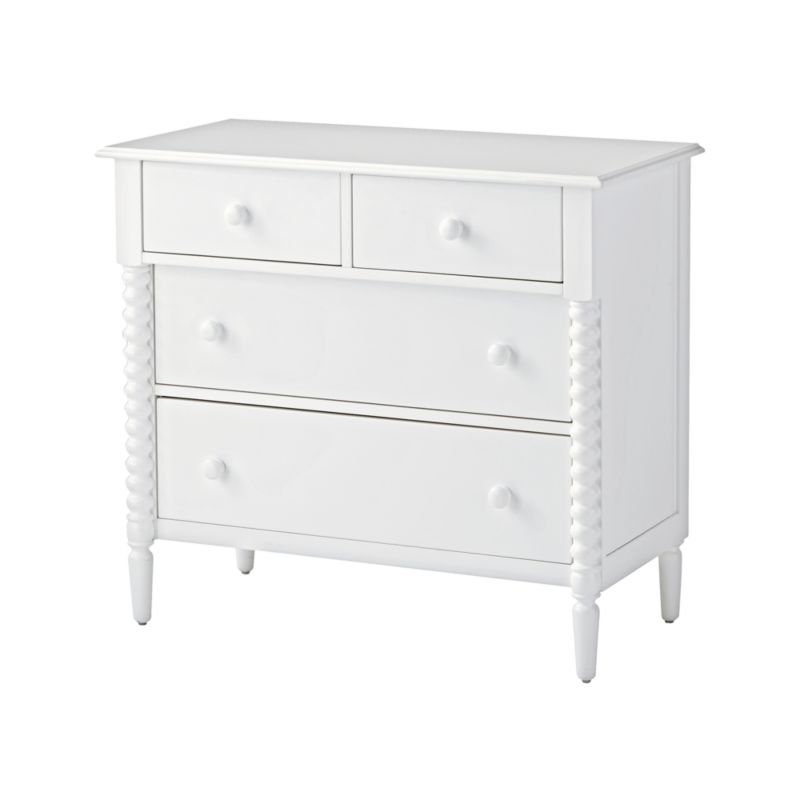 Kids Jenny Lind 4-Drawer White Dresser - BACK IN STOCK APRIL 2022 - Image 2