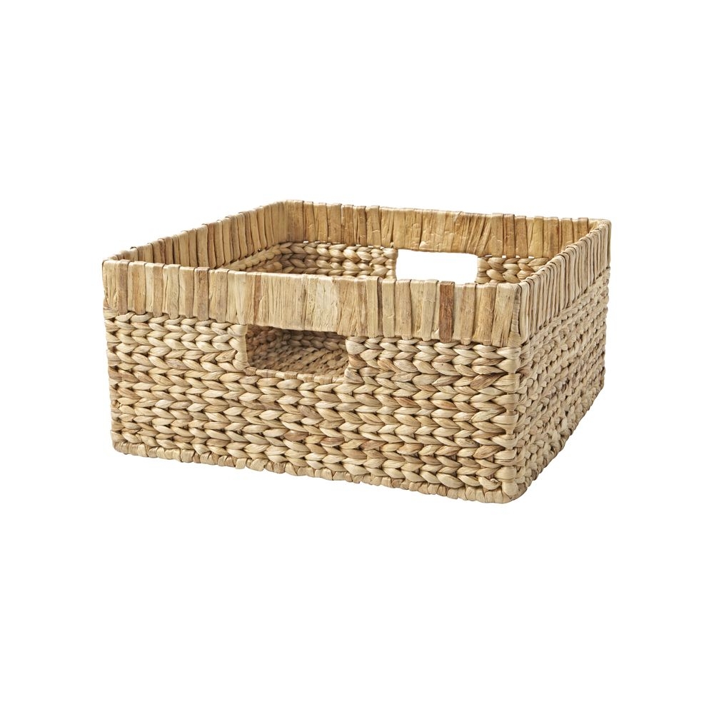 Large Natural Wicker Changing Table Basket with Handles - Image 1