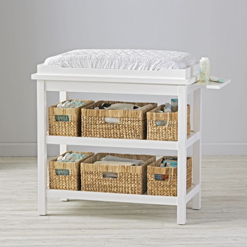 Large Natural Wicker Changing Table Basket with Handles - Image 6