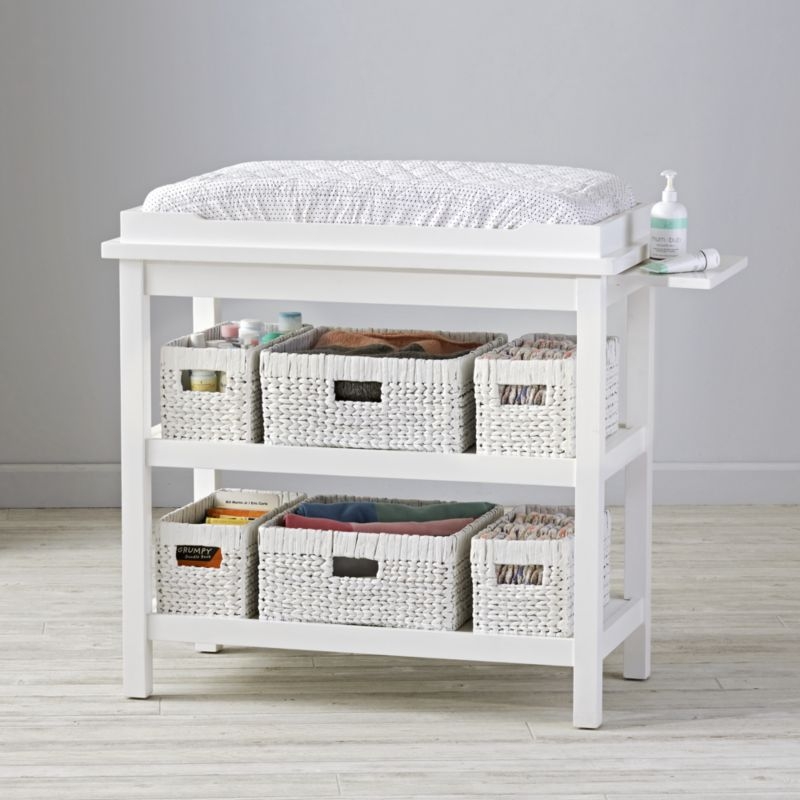 Large Natural Wicker Changing Table Basket with Handles - Image 7
