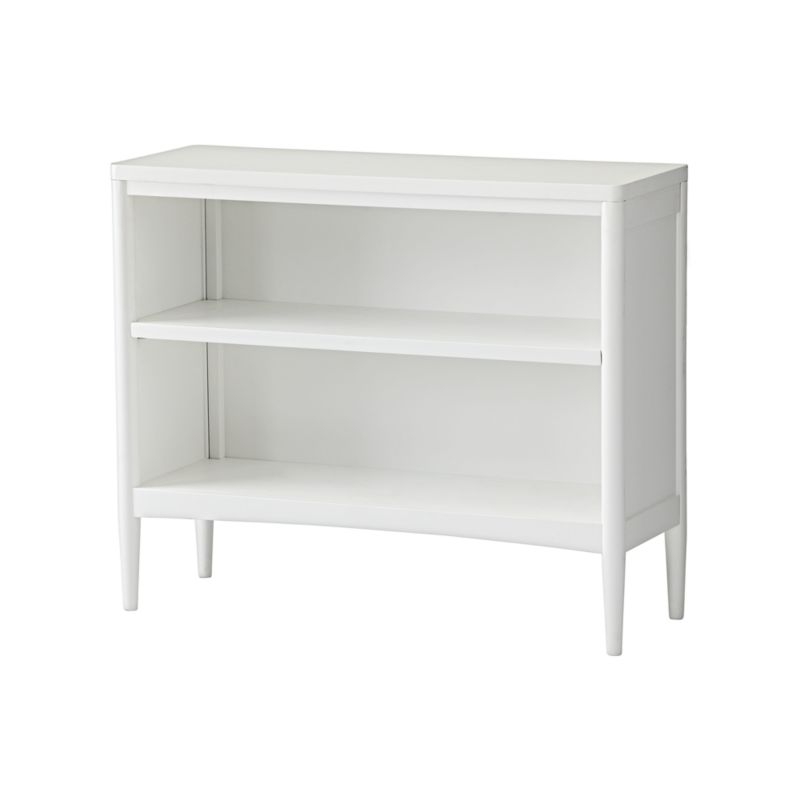 Hampshire Small White Wood 2-Shelf Bookcase - Image 2