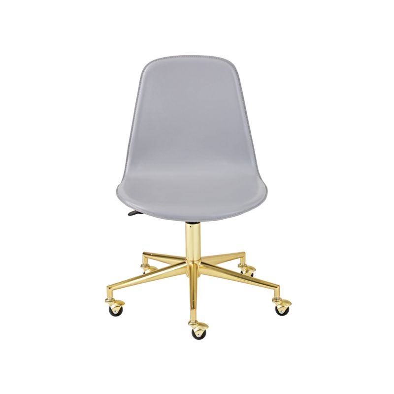 Kids Class Act Light Grey & Gold Desk Chair - Image 1