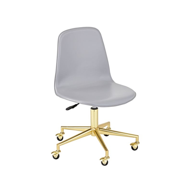 Kids Class Act Light Grey & Gold Desk Chair - Image 2