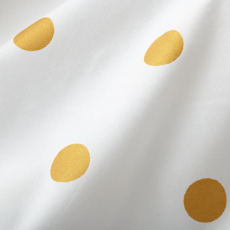 Organic Gold Dot Crib Fitted Sheet - Image 3