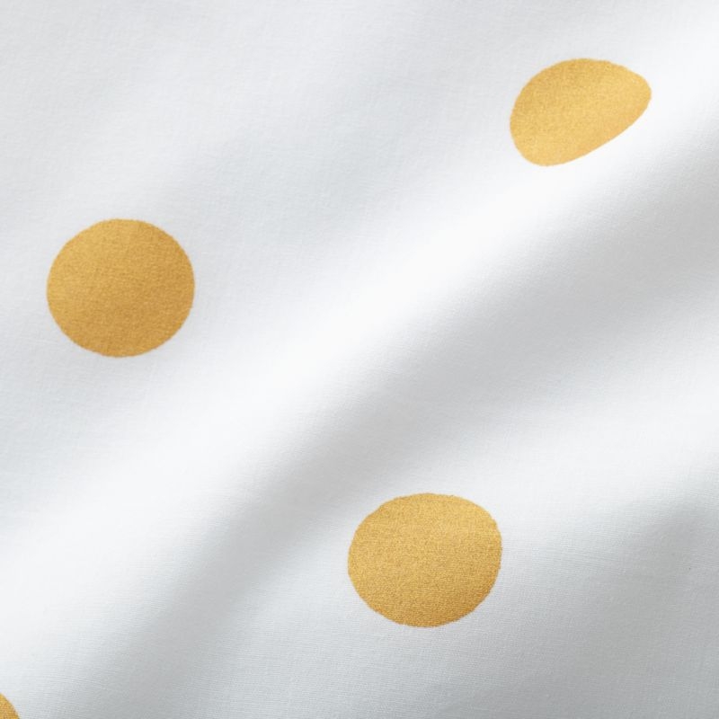 Organic Gold Dot Crib Fitted Sheet - Image 4