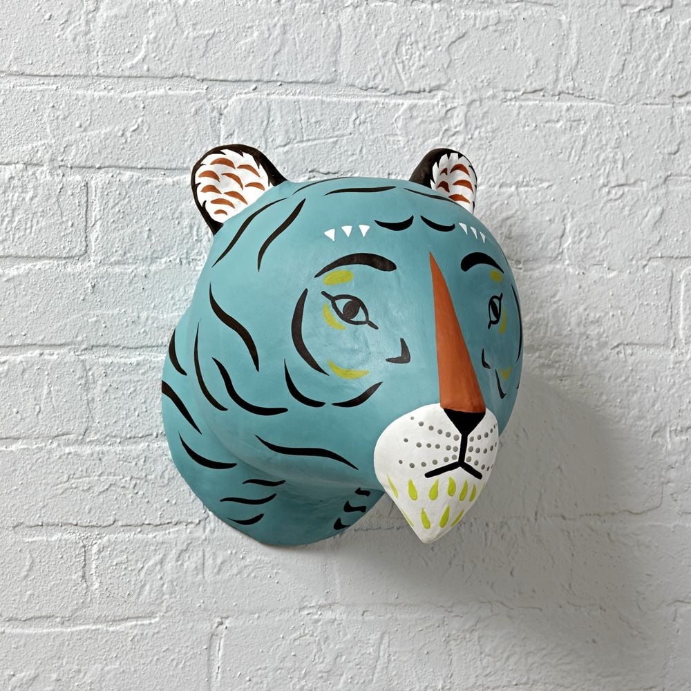 Paper Mache Tiger Head - Image 0