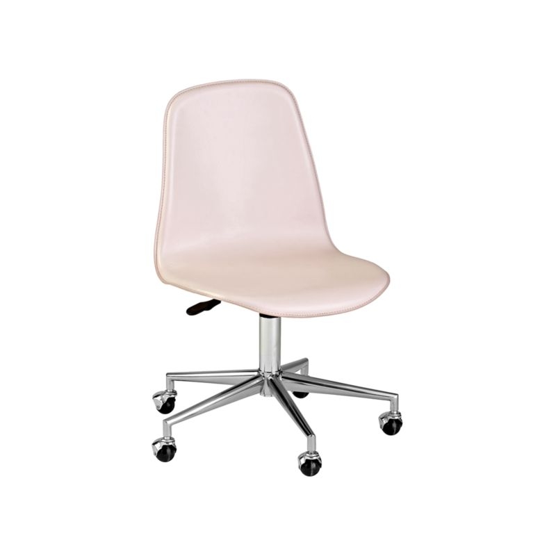 Kids Class Act Pink and Silver Desk Chair - Image 1