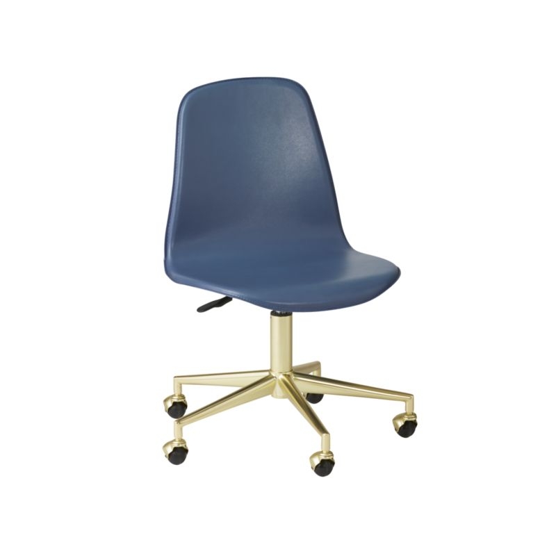 Kids Class Act Dark Blue and Gold Desk Chair - Image 1