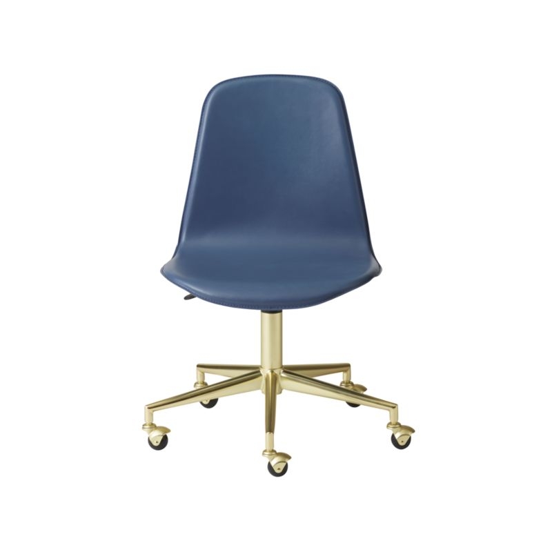 Kids Class Act Dark Blue and Gold Desk Chair - Image 2