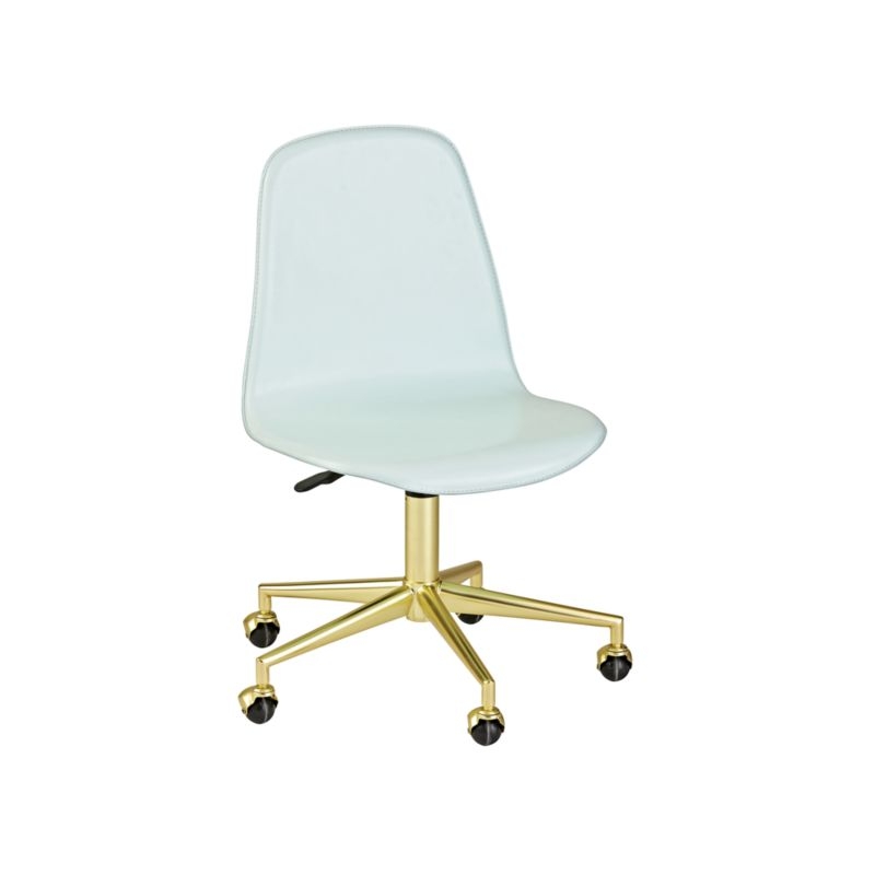 Kids Class Act Mint and Gold Desk Chair - Image 2