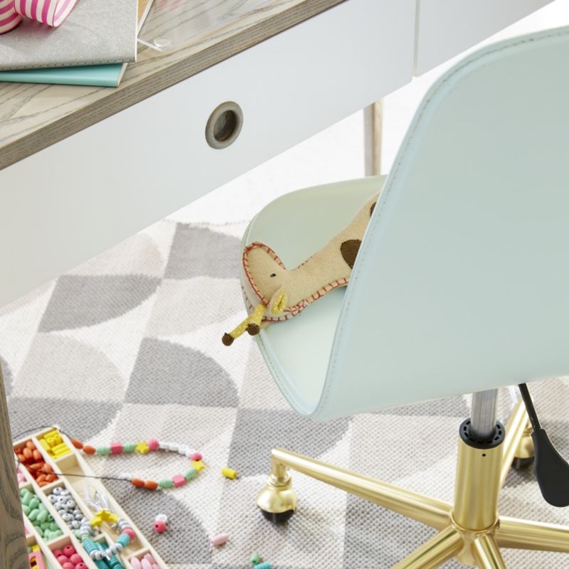 Kids Class Act Mint and Gold Desk Chair - Image 4
