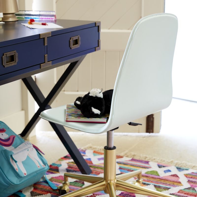 Kids Class Act Mint and Gold Desk Chair - Image 6