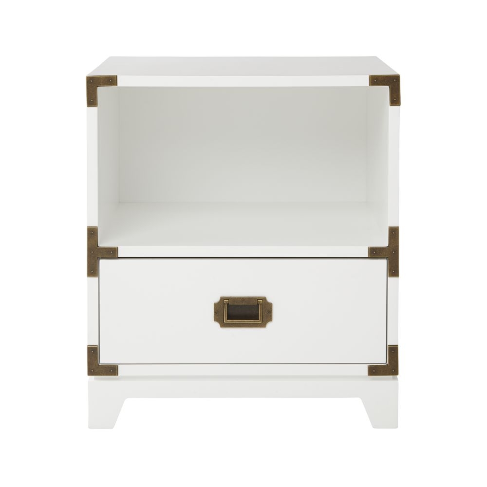 Kids White Campaign Nightstand - Image 1