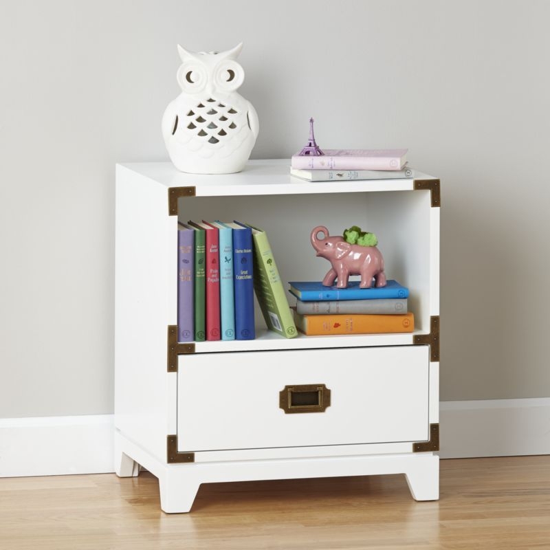 Kids White Campaign Nightstand - Image 3