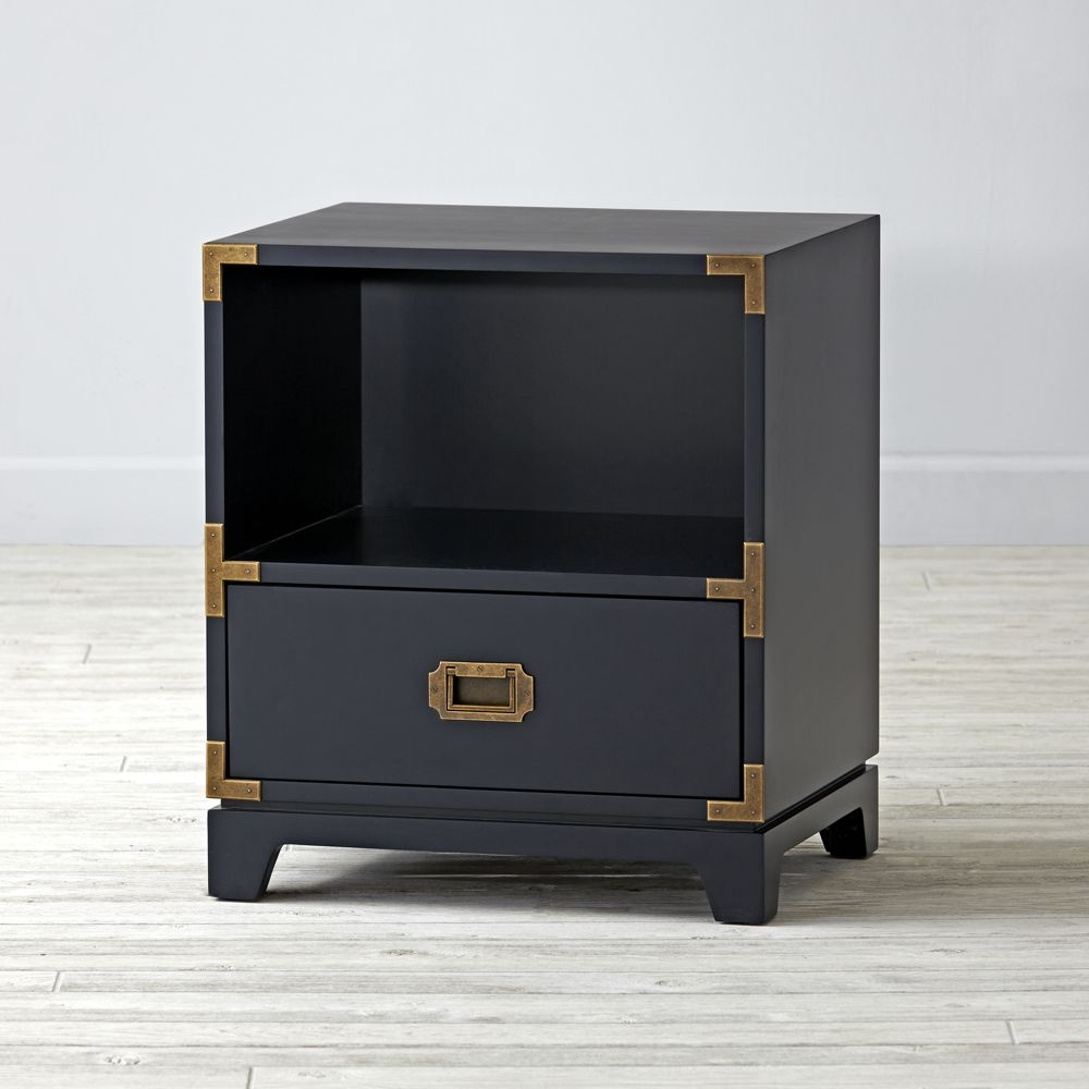 Kids Navy Blue Campaign Nightstand - Image 0