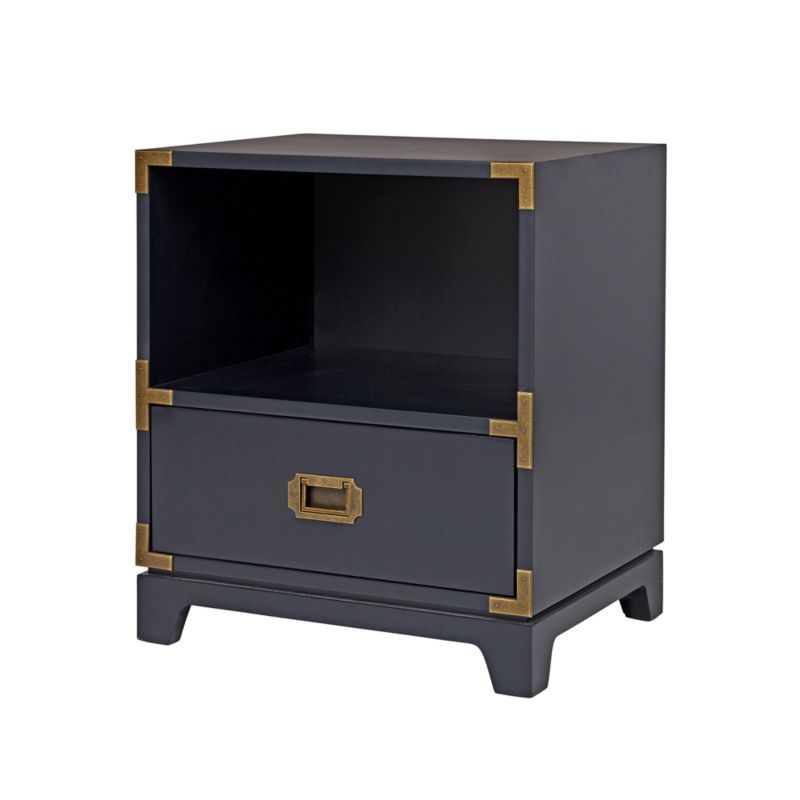 Kids Navy Blue Campaign Nightstand - Image 5