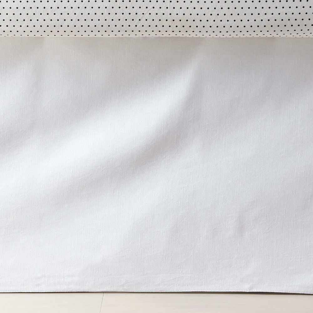 Fresh Linen White Crib Skirt - Image 0