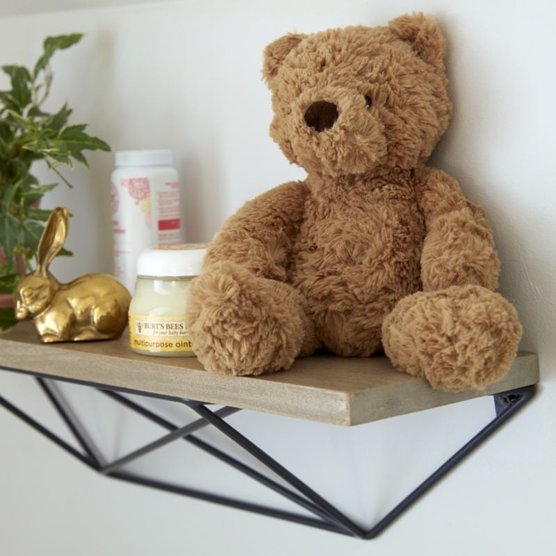 Metal and Wood Geometric Shelf - Image 1