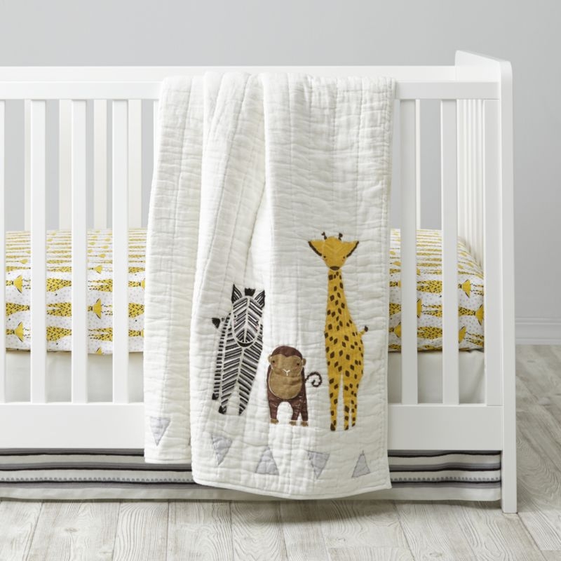Organic Safari Giraffe Crib Sheet - Image 1