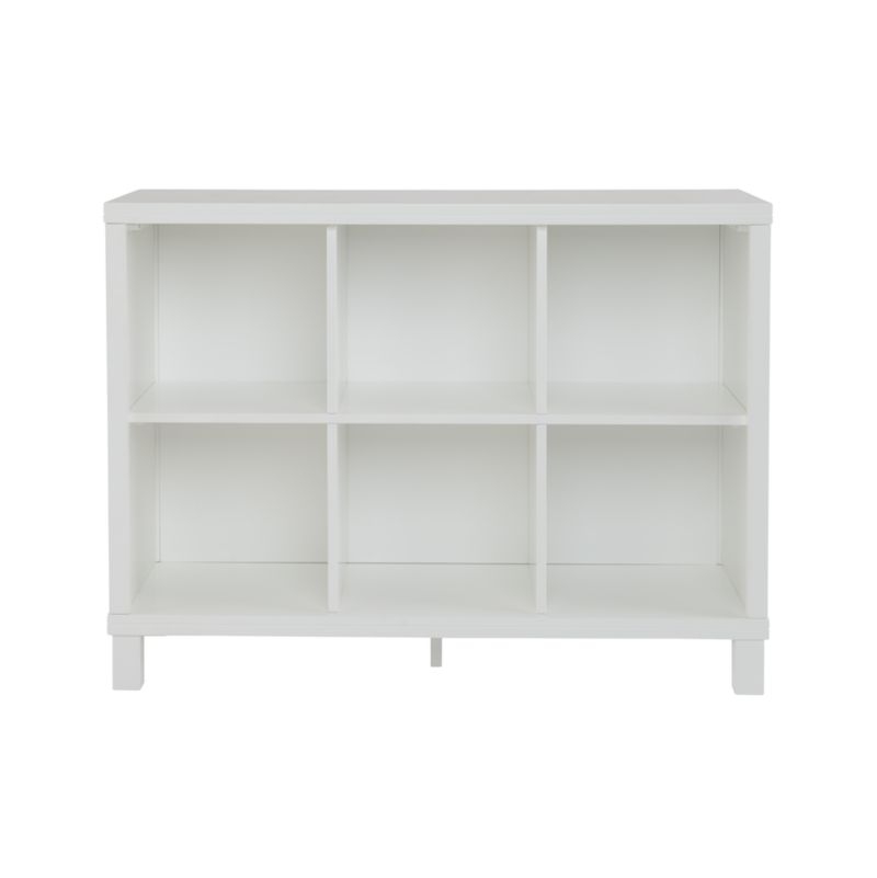 White 6-Cube Bookcase - Image 1